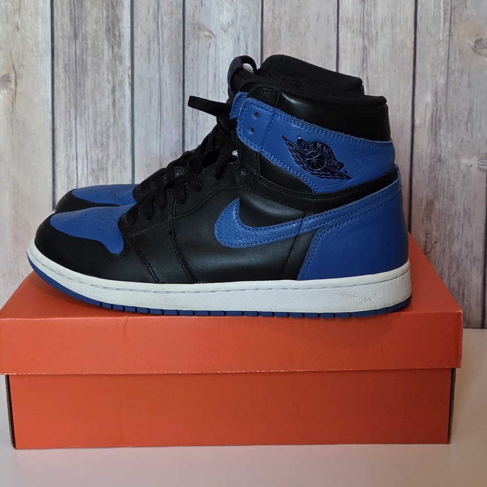 Nike Air Black & Blue High-Top Sneakers Box Included